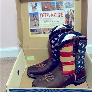 Durango Ladies Rebel Patriotic Boots Sz 10M
